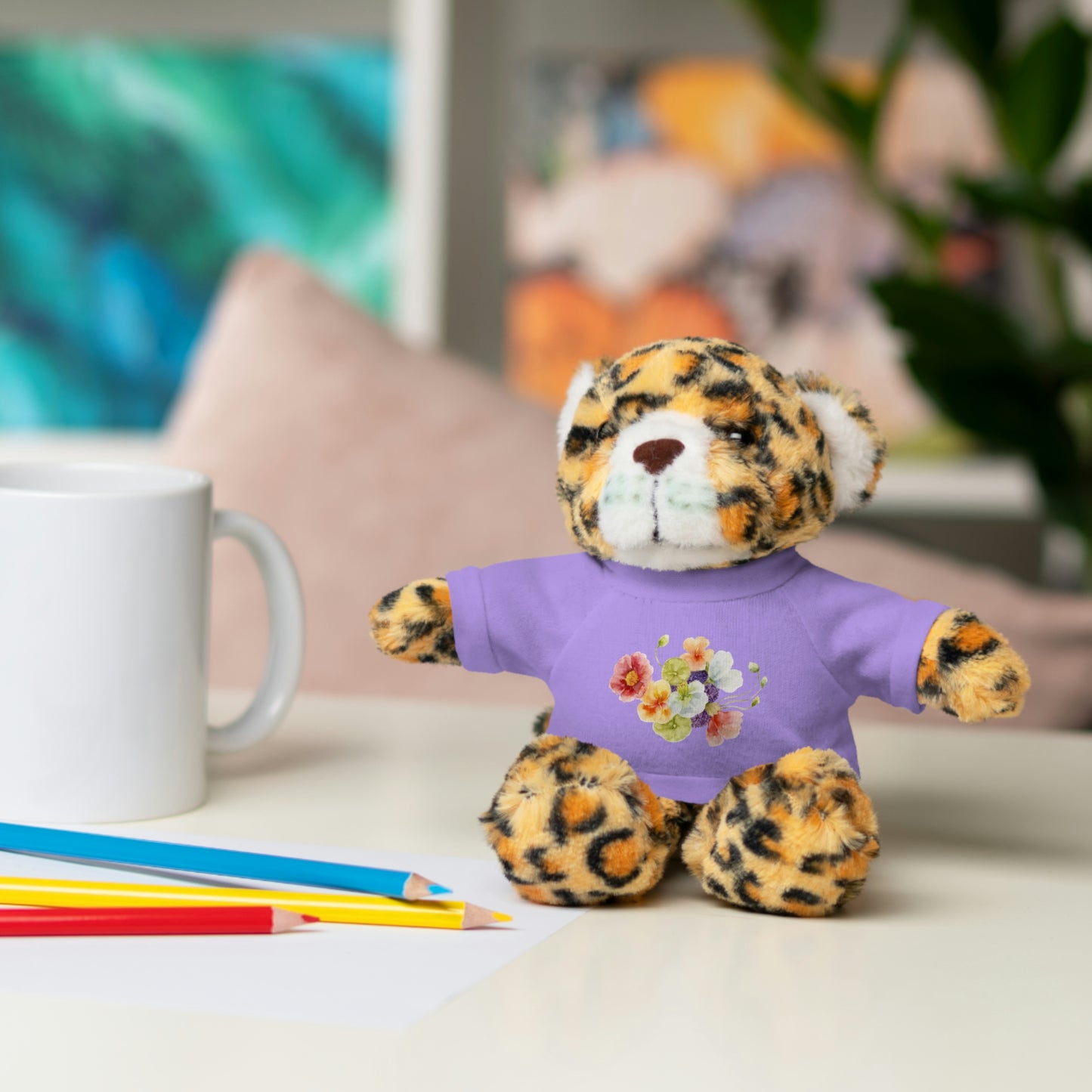 Stuffed Animals with nasturtium, ageratum, and poppies Tee