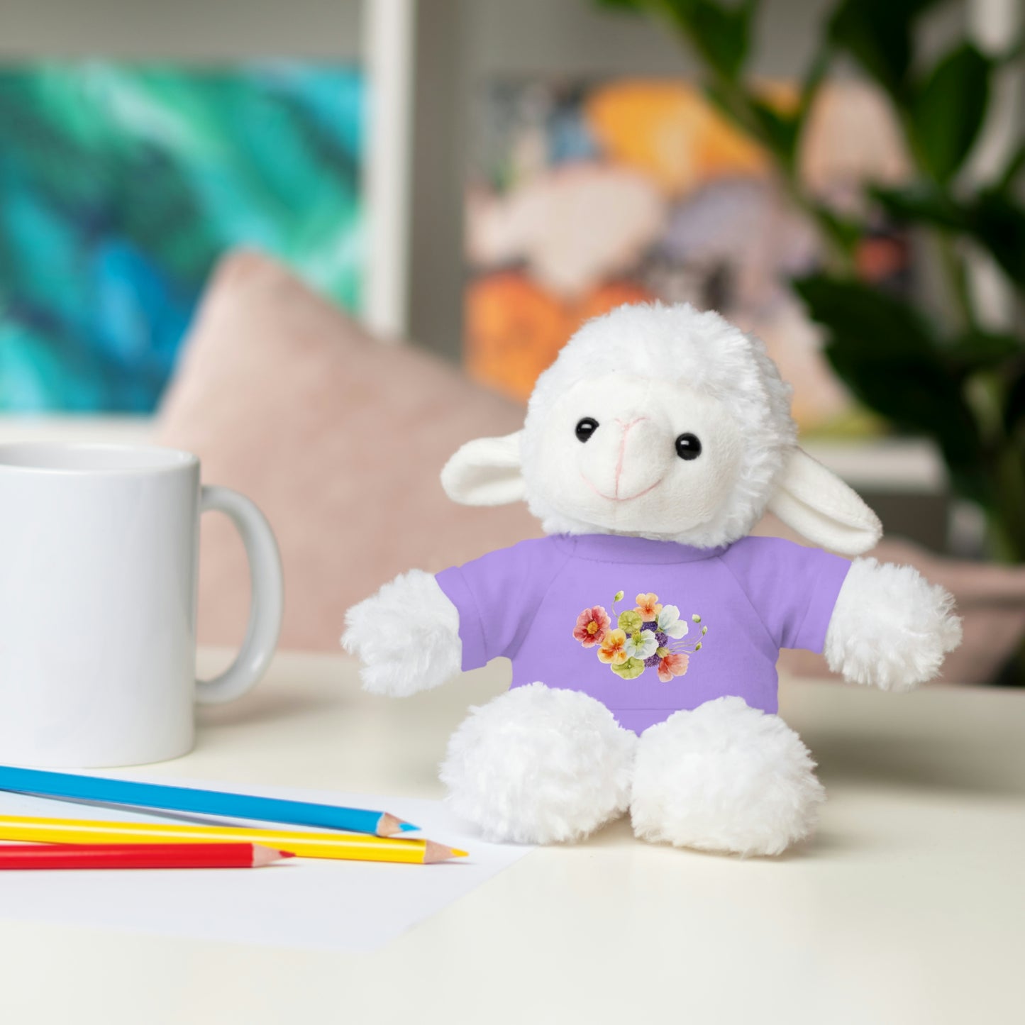 Stuffed Animals with nasturtium, ageratum, and poppies Tee