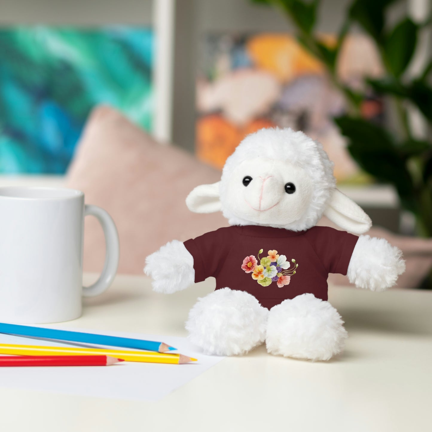 Stuffed Animals with nasturtium, ageratum, and poppies Tee